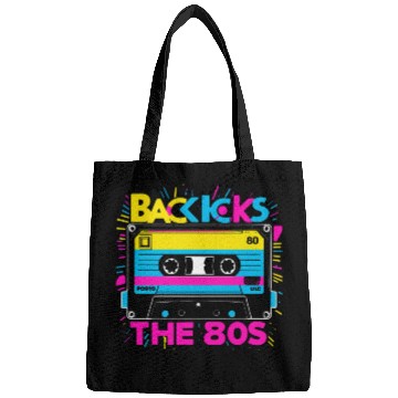 Discover Back to the 80s Retro Cassette Tape Design - Vinta Bags