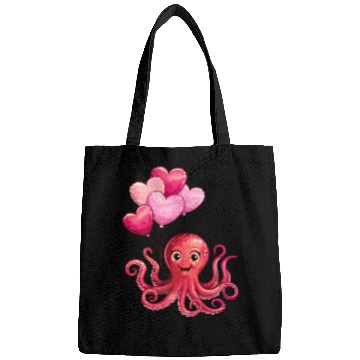 Discover Octopus With Heart Balloons Valentines Day Octopus Bags