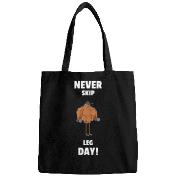 Discover Never Skip Leg Day Funny Gym Bags