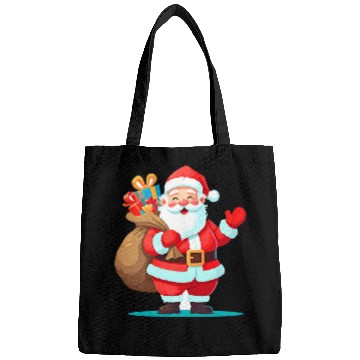 Discover Joyful Santa with Gift Sack Design Bags