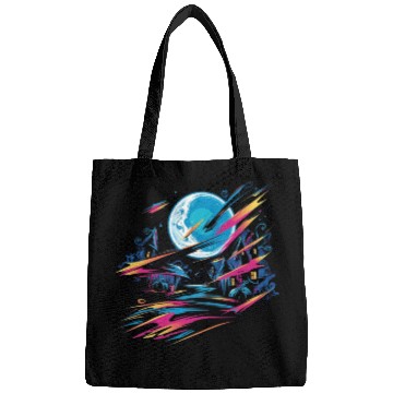 Discover Bags Halloween Graffiti Design - Neon Abstract