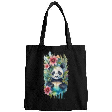 Discover plexiglass of panda swimming Bags