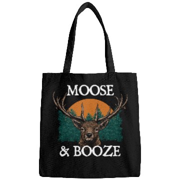 Discover Moose and Booze Deer Hunting Elk Hunter Drinking Bags