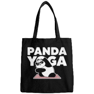 Discover funny panda yoga Bags