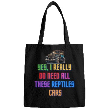 Discover Quirky Car and Reptile Enthusiast Humor Bags