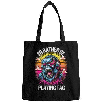 Discover I'd Rather Be Playing Tag VR Gorilla Monke Gamer Bags