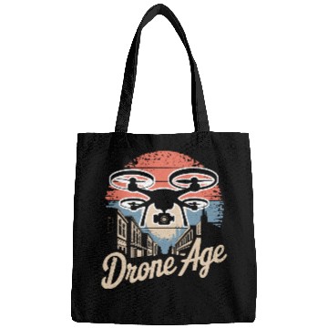 Discover Drone Age Vintage Sunset Design Bags