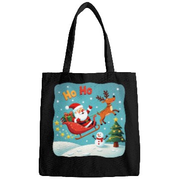 Discover Santa Clause waving " HO-HO" Bags