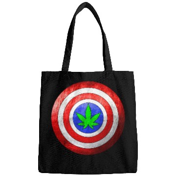 Discover Captain Cannabis Shield Red White Blue and Green Bags