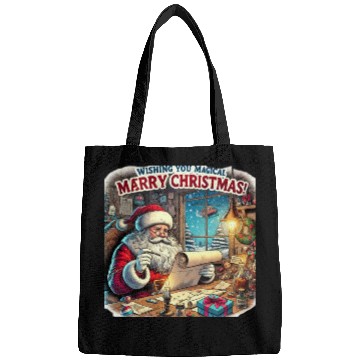 Discover Santa Reading Letters in Workshop Bags