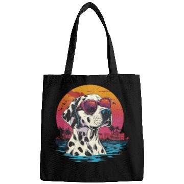 Discover Retro Wave American Dalmatian Dog Bags