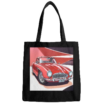 Discover Vintage Red Sports Car Bags