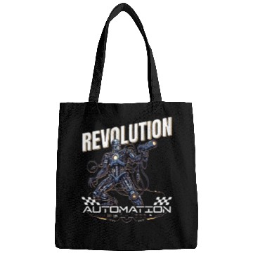 Discover Editable AI Robot Sci fi Cyborg Bags