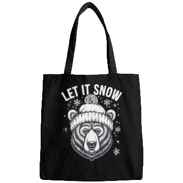 Discover Let It Snow Bear Bags, Winter Bear Graphic Bags,