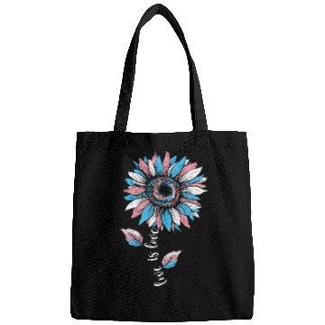 Discover Rainbow Sunflower Love Is Love LGBT Pride Bags