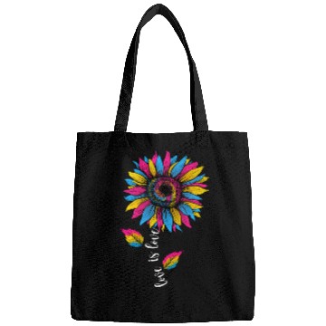 Discover Rainbow Sunflower Love Is Love LGBT Pride Bags