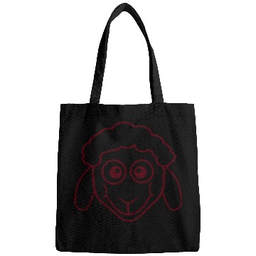 Discover Sheep Face Head Cute Small Baby Lamb Sweet Comic Bags
