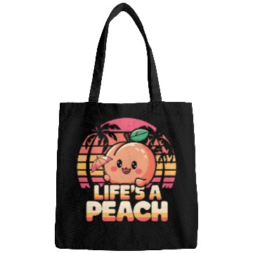 Discover Life's a Peach | Cute Peach Design Bags