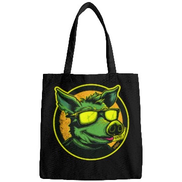 Discover Green Cool Pig "Everything Sucks" Bags