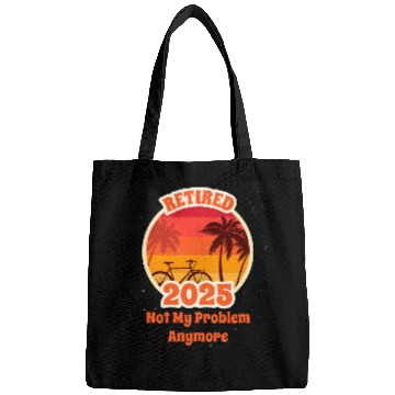 Discover Funny Retired 2025 Sunset Cycling Design Bags
