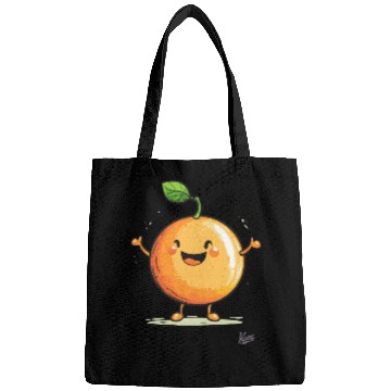 Discover Happy Funny Orange Design Bags