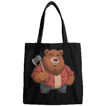 Discover Friendly Bear Red Plaid Bags & Axe Lumberjack