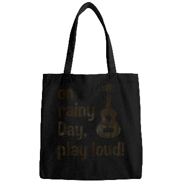 Discover Ukulele: on rainy day, play loud! black Bags