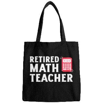 Discover Retired Math Teacher 2025 Fun Calculator Design Bags