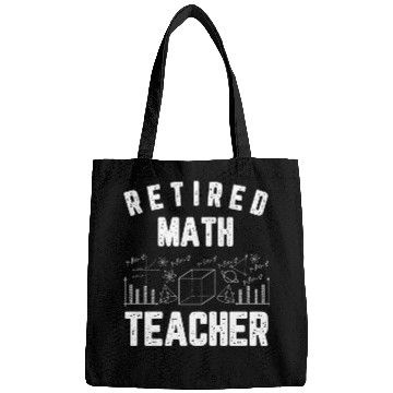 Discover Retired Math Teacher 2025 Chalkboard Design Bags