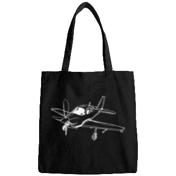 Discover Propeller Aircraft Line Art Bags