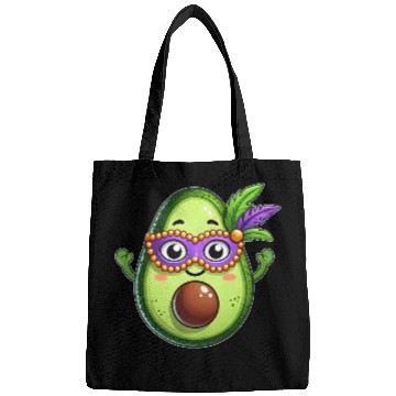 Discover Mardi Gras Avocado Sweet Vegetarian Cartoon Bags
