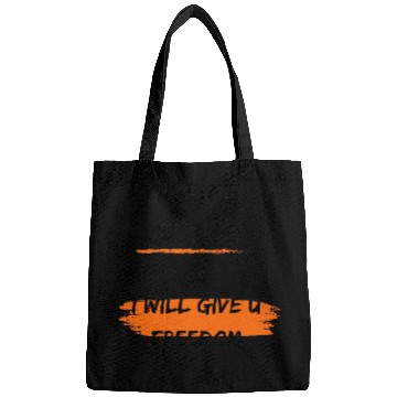 Discover give me justic & i will give u freedom Bags