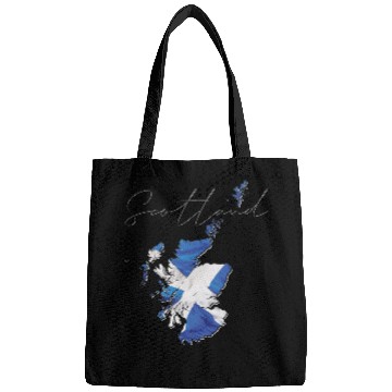 Discover Scotland Flag in Scotland Map EN Bags