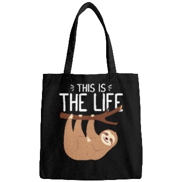 Discover This Is the Life Funny Sloth Cute Hanging Animal Bags