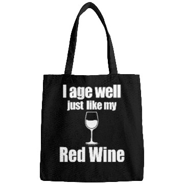 Discover Red Wine Lover Gourmet Saying Quote Bags