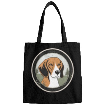 Discover Calm Beagle in Nature's Embrace Bags