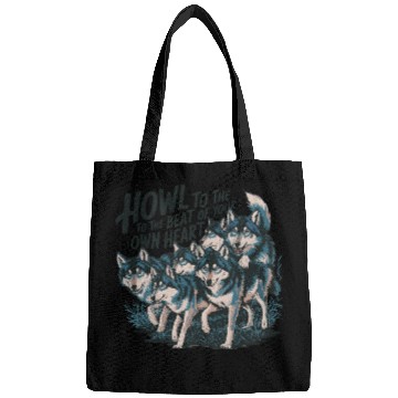 Discover Howl to the Beat of Your Own Heart Wolves Indie Bags