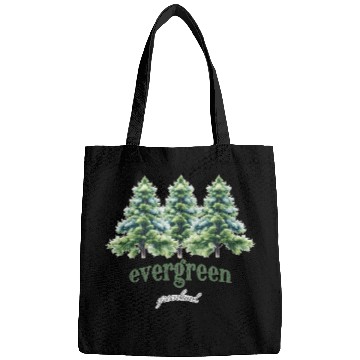 Discover evergreen the green tree : green world Bags