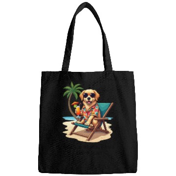 Discover Golden Retriever Beach Vibes Bags