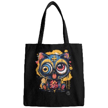 Discover Psycho Lucky Cat – Glitch Meow Madness Bags