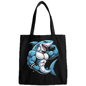 Discover Muscular Shark women - Cool Cartoon Design Bags