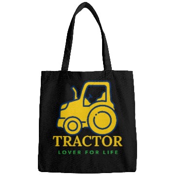 Discover Tractor Lover for Life Bags