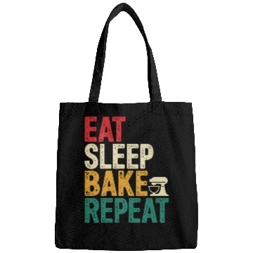 Discover Eat Sleep Bake Repeat Funny Baking Gifts Bags