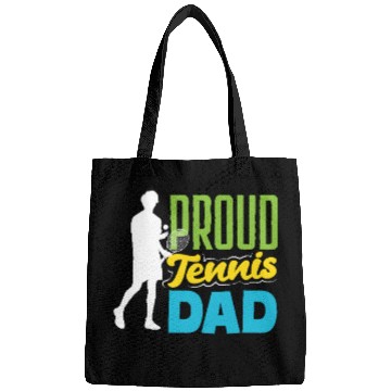 Discover Proud Tennis Dad Graphic Silhouette Bags