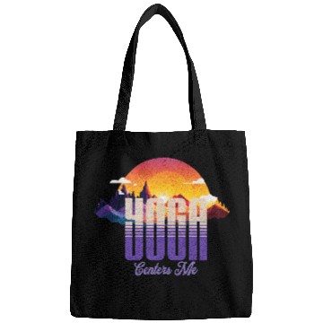 Discover Yoga Centers Me Mountain Sunset Bags