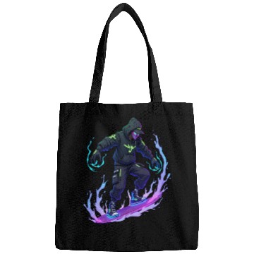 Discover Ghost Wave - Neon Phantom Rider Bags