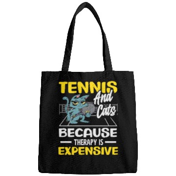 Discover Tennis And Cats Because Therapy Is Expensive Bags