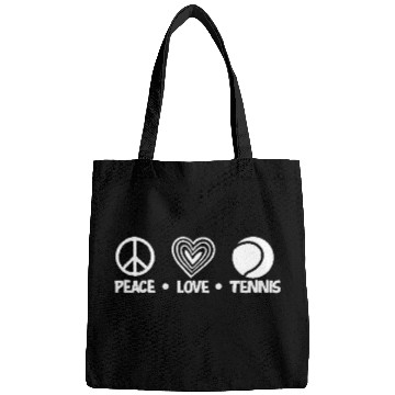 Discover Peace Love Tennis Enthusiast Design Bags