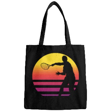 Discover Retro Sunset Tennis Enthusiast Graphic Bags