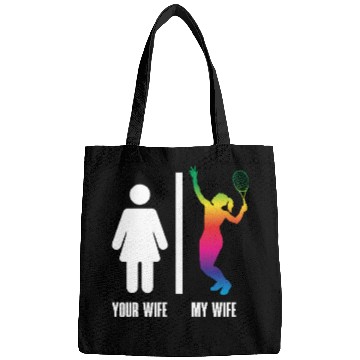 Discover Tennis Your Wife My Wife Rainbow Player Bags